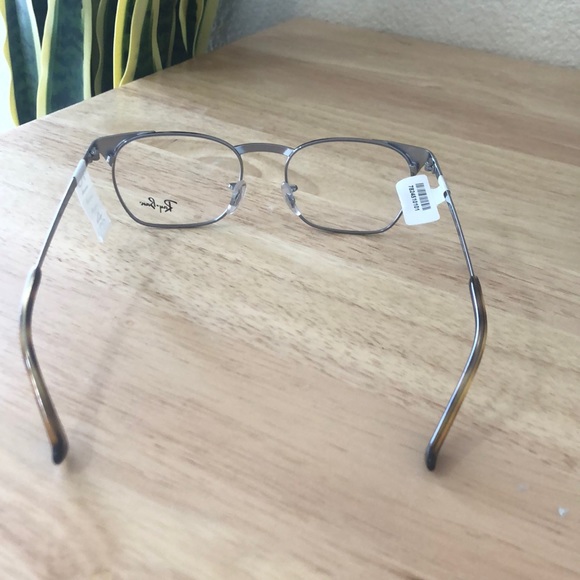 Ray Ban silver and brown eyeglasses frames - Picture 5 of 7